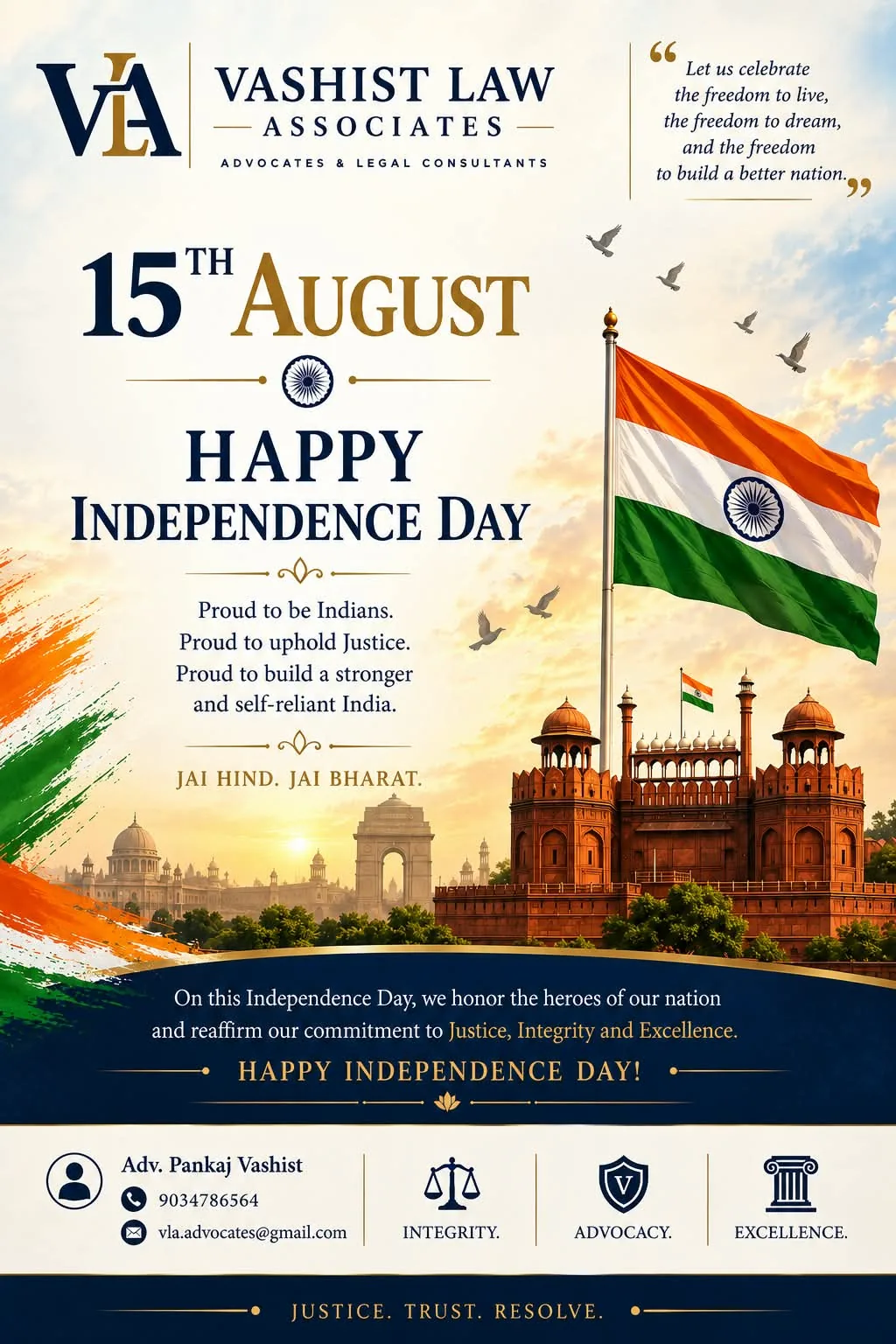 VLA Independence Day greeting